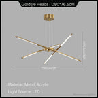 Modern Line Chandelier for Home Decor and Lighting