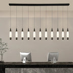 Modern Duplex High-rise LED Chandelier in Black Gold