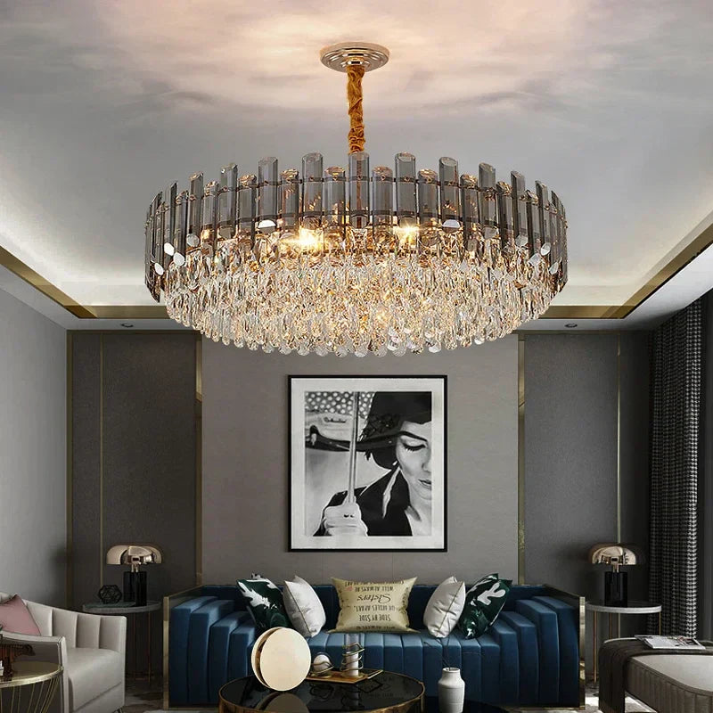Crystal Pendant Chandelier: Elegant LED Lighting for Home Decor