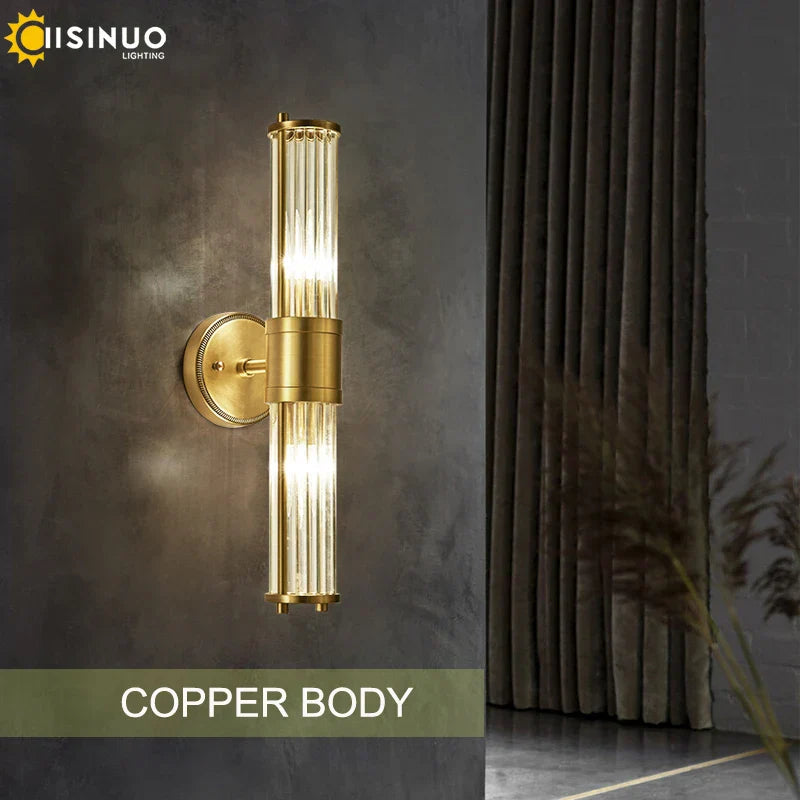 Copper Indoor Wall Sconce Light for Bedroom Living Room Hallway