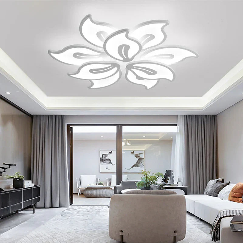 Modern LED Acrylic Chandelier for Living Room, Bedroom, Study - Ceiling Light Fixtures