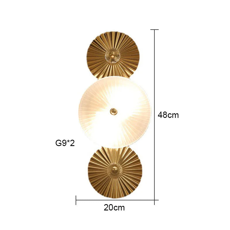 Modern Luxury Gold Crystal LED Wall Light for Living Room and Bedroom