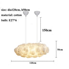 LED Cloud Chandelier: Floating Cotton Cloud Pendant Lamp for Nursery, Living Room, Kids Room