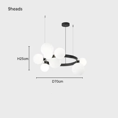 Glass Magic Bean Chandelier - Minimalist Luxury Nordic Modern Lamp