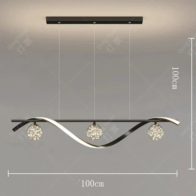 Modern LED Chandelier Pendant Lamp for Dining Room Interior Lighting