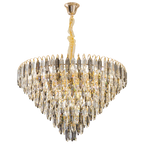 Crystal Chandelier: Elegant Small Duplex Living Room Loft Hotel Lobby Staircase Lighting