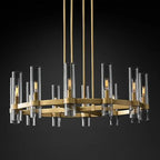 Chrome Glass Chandelier Pendant Lamp LED Lighting Loft Retro Foyer Chandelier