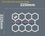 Honeycomb LED Car Detailing Ceiling Light - Customized Hexagon Design for Showroom