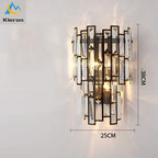 Crystal LED Wall Lamp for Bedroom Living Room Study Minimalist Design