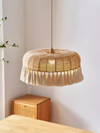 Hemp Rope Ceiling Chandelier: Japanese-Inspired Twine Pendant Lights for Home Decor