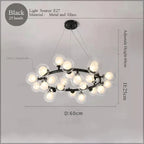 LED Glass Chandelier Pendant Lamp for Living Room Dining Room Lighting