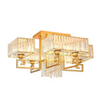 Crystal Rectangular Ceiling Light for Living Room, Bedroom, and Dining Room