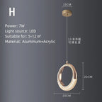 Rotatable LED Pendant Lamp for Modern Indoor Living Room Art Decor Lighting