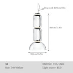 Modern Clear Glass LED Ceiling Chandelier for Living Room & Bar Décor