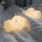 Pig Silicone LED Night Light - Modern Cartoon USB Floor Lamp