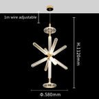 Glass Tubes LED Chandelier: Modern Luxury for Living Room, Bedroom, Hotel & Aisle
