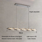 Circle K9 Crystal Pendant Chandelier LED Hall Villa Hanging Light