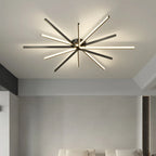 Copper Strip LED Ceiling Lamp - Modern Minimalist Luxury Lighting for Living Room
