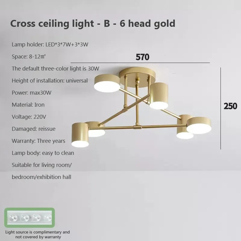 LED Ceiling Chandelier: Modern Light Fixture for Living Room, Bedroom, Hall - Indoor Home Decor