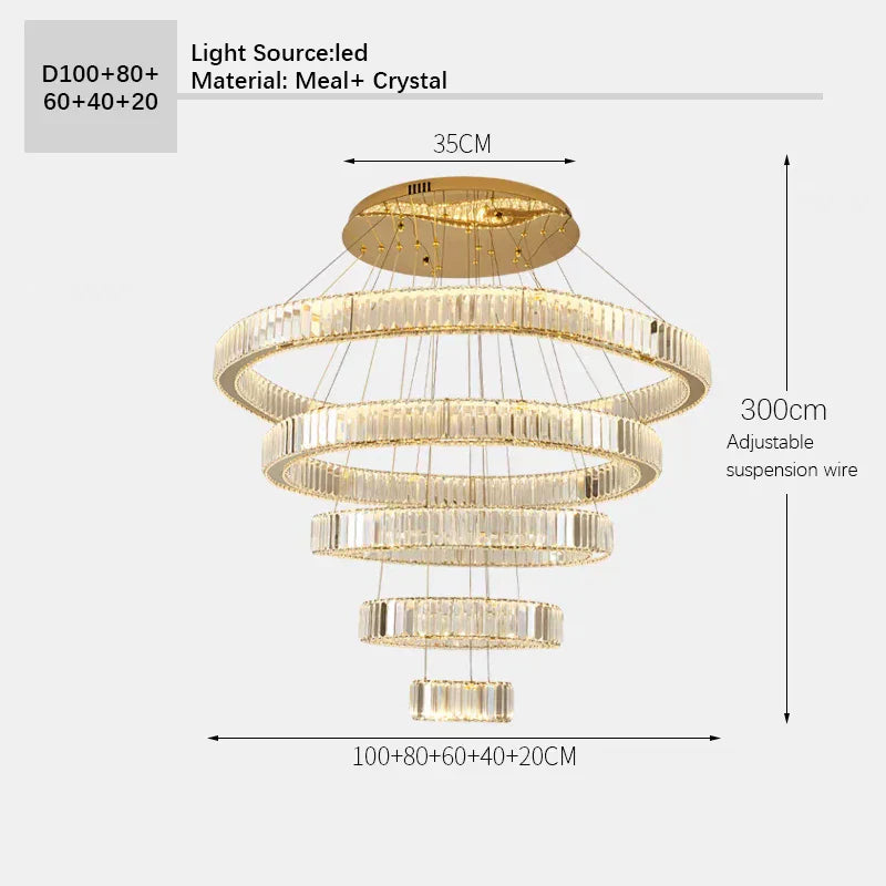 Crystal Ceiling Pendant Chandelier for Luxe Room Decor