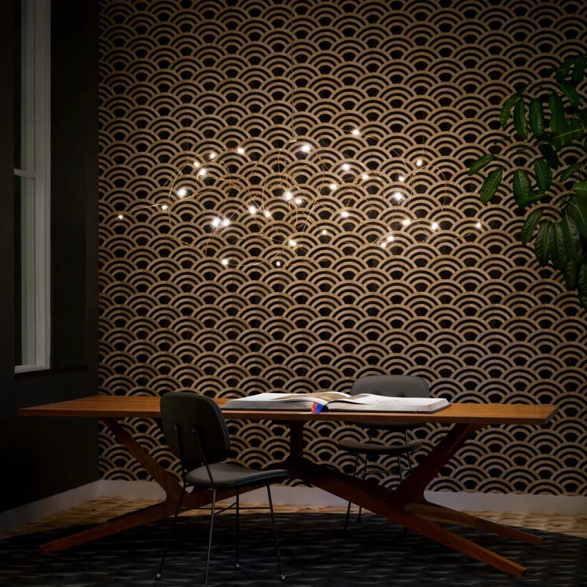Quasar Chandelier: Nordic Moooi Flock Firefly Designer Lamp for Luxury Spaces