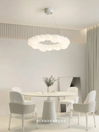 Nordic Cream Bubble Pendant Lamp for Modern Living Room Decor
