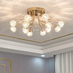 Crystal Ceiling Light for Modern Light Luxury Living Spaces by Samsarah Lighting