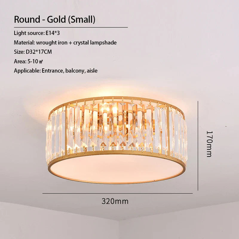 Luxury Crystal Ceiling Lights LED Chandeliers for Living Room Bedroom Lighting