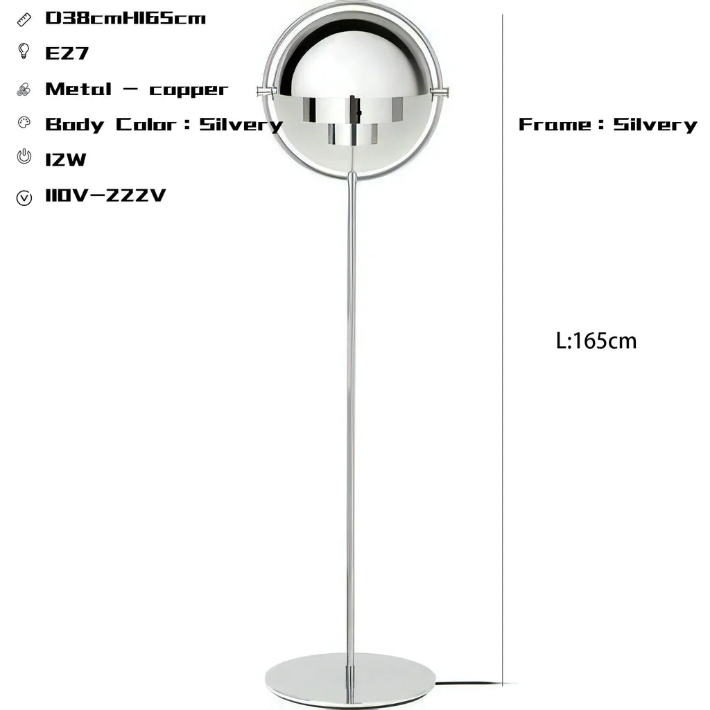 Black Gold Metal Floor Lamp for Modern Living Room and Bedroom Décor