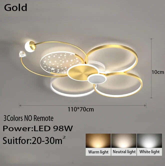 Luxury LED Ceiling Chandelier for Modern Bedroom & Living Room