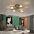 Gold Frame LED Remote Control Dimmable Ceiling Lamp for Living Room, Dining, Bedroom