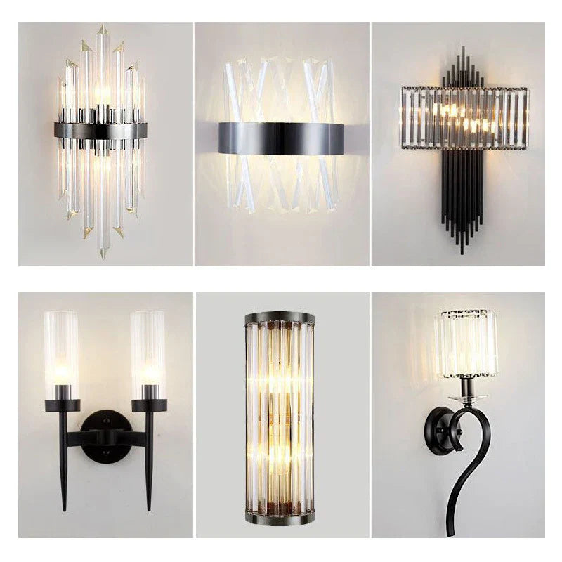 Crystal Wall Lamp: Modern Light Luxury for Living Room, Bedroom, and Corridor.