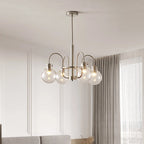 Glass LED Chandelier: Retro Bauhaus Design for Living Room, Bedroom, Kitchen, or Dining Table