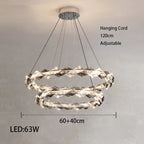 Modern Crystal LED Ceiling Chandelier Light Set for Stylish Indoor Lighting