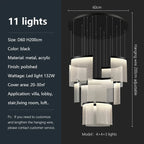 Acrylic LED Chandelier: Modern Light Luxury Dimmable Pendant for Living Room-Elegant Lighting Fixtures