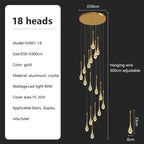 Crystal Chandelier: Modern LED Pendant Light for Villa Living Room and Attic