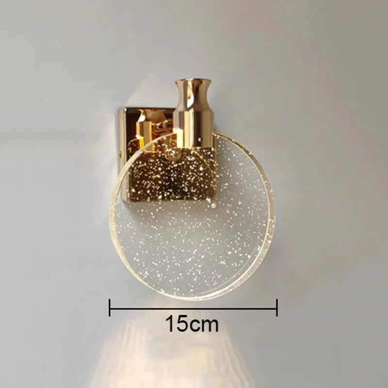 Crystal Bubble Wall Lamp: Modern Luxury Lighting for Bedroom, Living Room, and Aisle