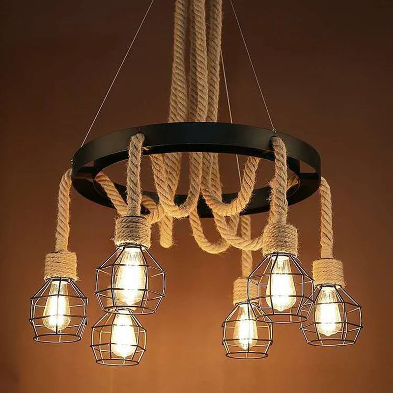 Industrial Rustic Pendant Lights Indoor Lamp for Living Dining Room Home Décor