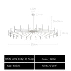 Black Sputnik Chandelier: Nordic Design, Adjustable Lighting for Home Décor