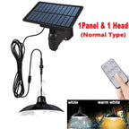 Solar Double-Head Chandelier Light with Remote Control