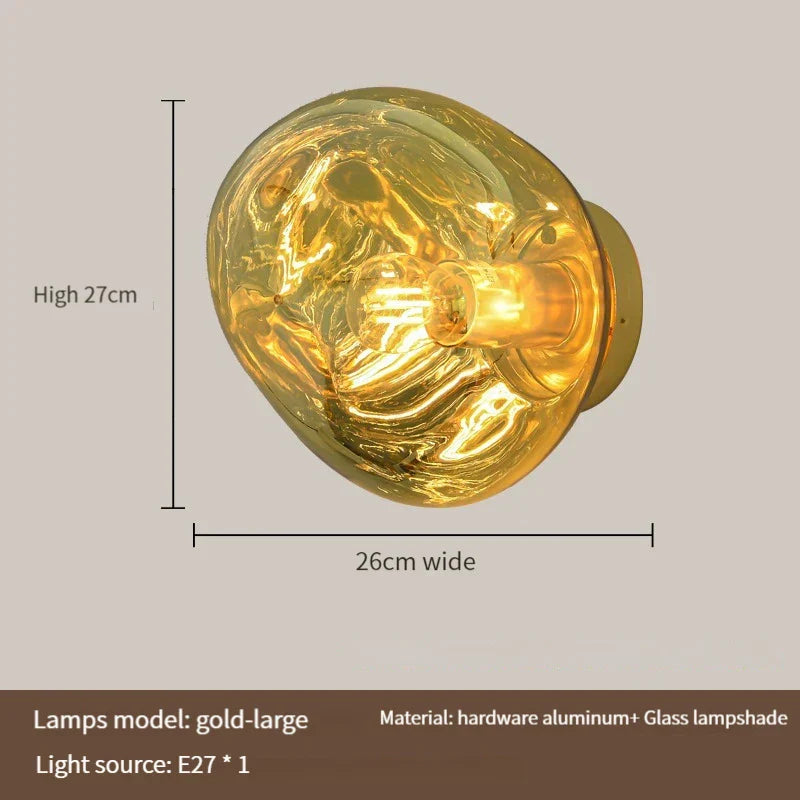 Glass LED Wall Lamp: Modern Lighting for Living Room, Hallway, Bedroom & Decor