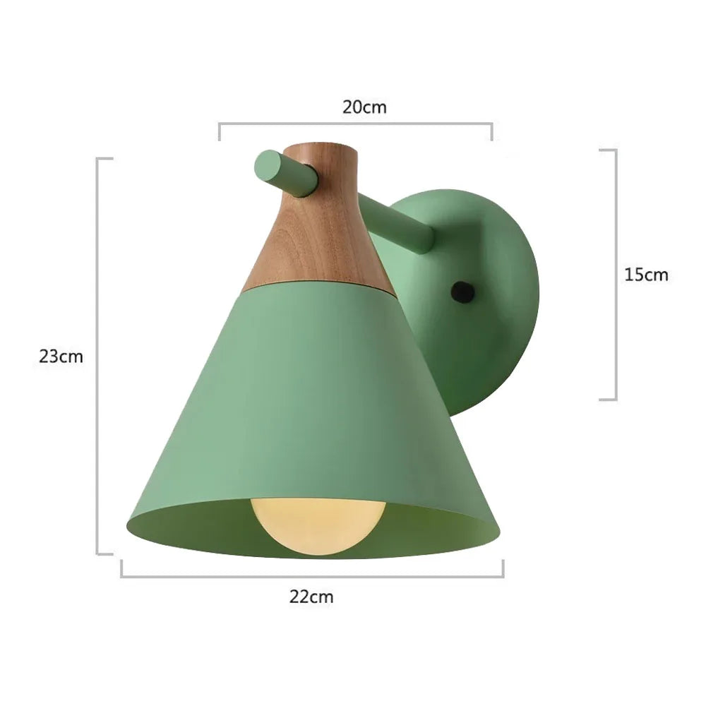 Nordic Iron Art Wall Sconce Shade with E27 Base for Modern Living Spaces