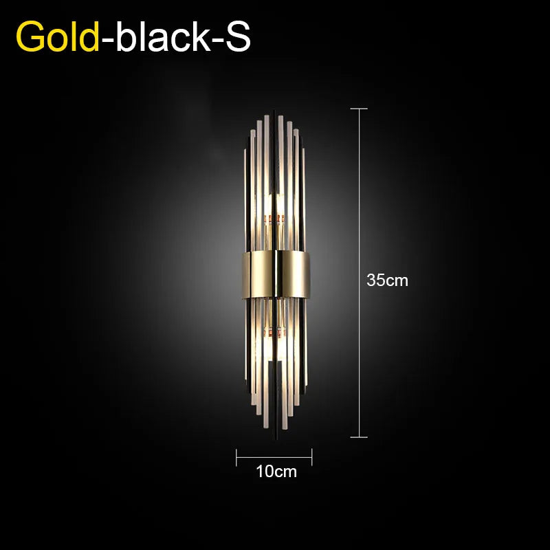 Crystal Wall Lamp: Elegant LED Indoor Lighting for Living Room, Bedroom, Hotel, and TV Background