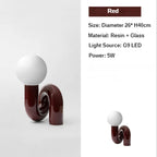 Modern LED Resin Table Lamp Luxury Creative Design Night Light