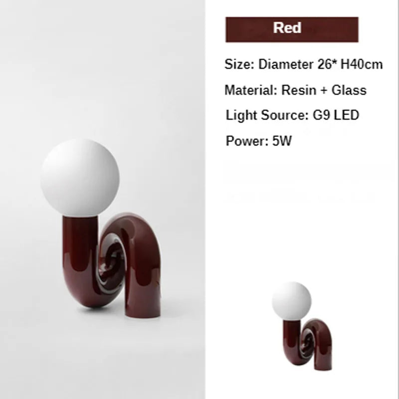 Modern LED Resin Table Lamp Luxury Creative Design Night Light