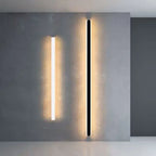 Black Gold LED Strip Wall Lights for Dining & Living Room Modern Minimalist Design