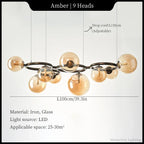 Magic Beans Chandelier: Modern Hanging Lamp for Dining Room & Parlor