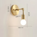 Nordic Gold Copper Wall Sconce for Modern Home Decor - Industrial Luminaire