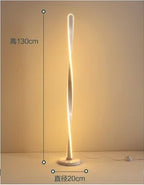 Art Deco Spiral Shade Floor Lamp - Modern Minimalist Stand Light