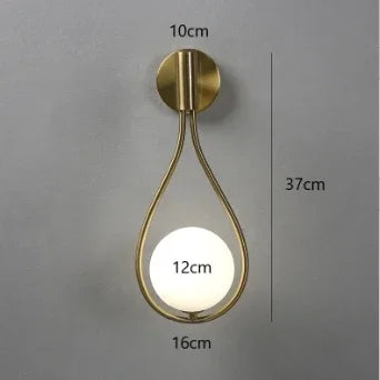 Metal Glass Ball Wall Lamp: Modern Nordic Design for Living Room, Bedroom, Aisle & Staircase